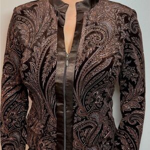 R&K Brown Paisley Women's Blazer